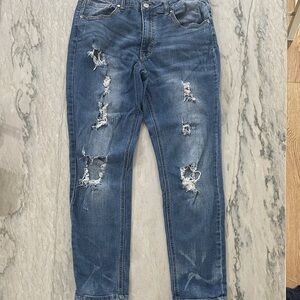 Altar'd State Mid-rise Distressed Straight Leg Jeans size 28